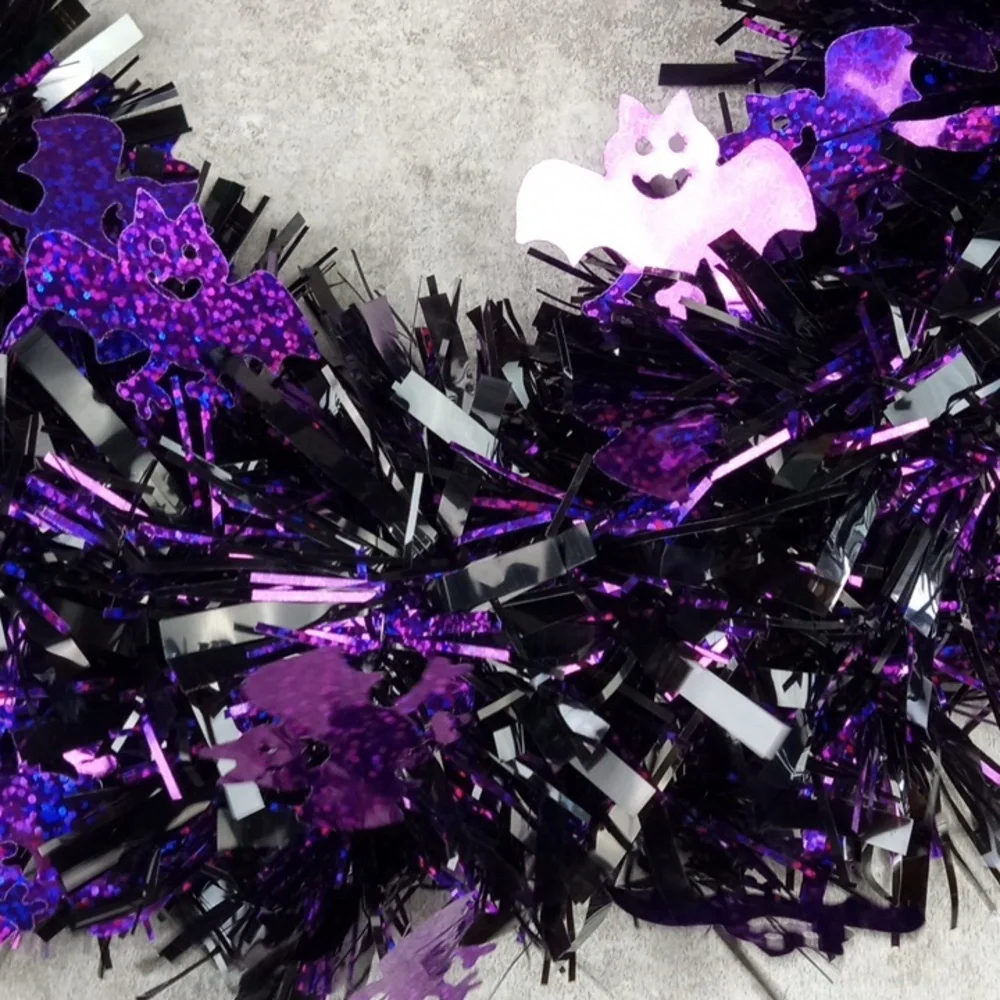 👻 🍒 Halloween Fright Night Tinsel Wreath